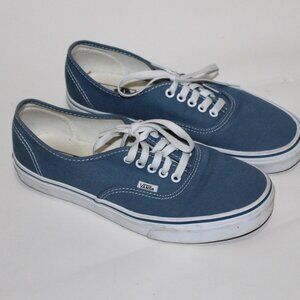 Vans Old Skool Blue Skateboarding Shoes Classic Canvas Mens Size 9.5
